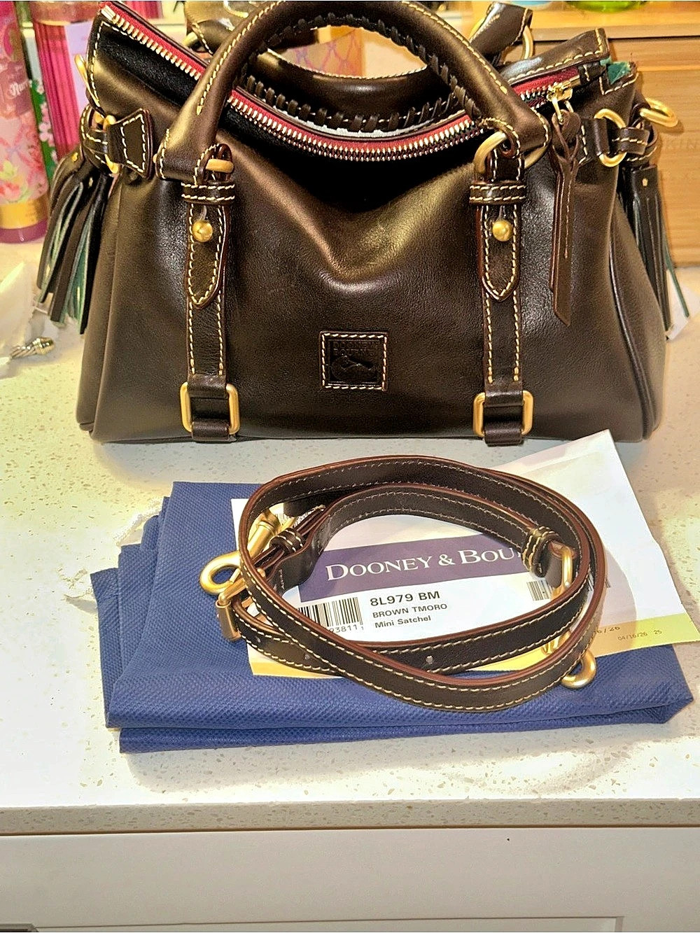 Dooney & Bourke Florentine Mini Satchel Brown Tomorrow NWT